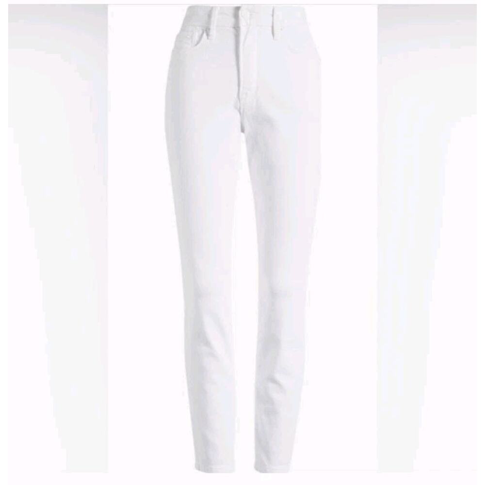 Good American Jeans Womens 10/30 White Good Legs Crop Skinny Basics Capsule - Picture 7 of 9